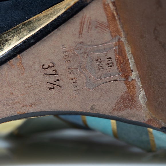 Vintage French Heyraud Summer Wedges Made in Italy - Picture 5 of 9